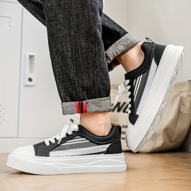 Men'S Breathable Mesh Sneakers - Lightweight Low-Top Casual Shoes with Non-Slip Rubber Sole, White & Green Accents, Lace-Up Design for All-Season Comfort, Perfect for Streetwear & Casual Attire, Allseason Footwear, Modern Sneakers, Fabric Upper Shoes, Men'S Sneaker, Urban Men'S Sneaker, Light Men'S White Sneakers With Stripe, Fashionable Sneakers For Men, Sneaker Brown With Green Stripe, Light Green Running Sneakers, Men Shoe