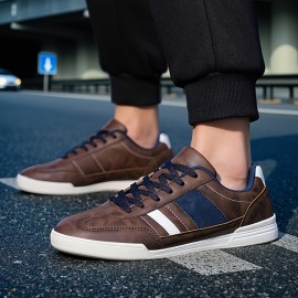 Men'S Lightweight Business Casual Shoes - All-Season Formal & Everyday Shoes with Cushioned TPR Sole, Lace-Up Closure, Brown - Durable Synthetic Faux for Office, Meetings, Events - Extended Sizes Available - Easy-Clean Minimalist Design, Office Footwear, Sleek Shoe Design, Fabric Lined Interior, Event Footwear, Modern Footwear, Breathable Fabric, Professional Men, Men'S Sneakers, Shoe For Men Korian, Men'S Nubuck Sneakers, Men Shoe