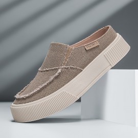 Men'S Summer Fashion Slip-On Loafers - Casual, Breathable Half-Drag Shoes with Stylish Stitching, Lightweight & Versatile for Casual Attire or Vacation, Vacation Footwear | Trendy Loafers | Textured Finish