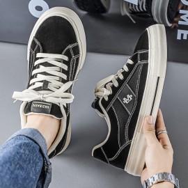 Men's & Women's Low-Top Sneakers - Slip-Resistant PU/Cushioned TPU Sole, Breathable Black & White Minimalist Round-Toe Casual Shoes with Arch Support, All-Season Versatile Casual Attire (Unisex) - Slip-Resistant TPU Outsole, Low-Top Design for Men & Women, Comfortable Arch Support, Stylish Black & White Colorway, Ideal for Daily & Semi-Formal Occasions - Sneakers for Men & Women, Sneakers for Men High Quality, Shoes  White Sneakers for Men, Mens Shoes Sneaker,