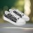 Customizable Black & White Musical Note Canvas Sneakers – Lightweight, Breathable Walking Shoes with Personalized Name Option – Perfect Gift for Music Teachers, Graduates, and Music Lovers, Teacher Appreciation Gift | Artistic Footwear | EVA Cushioned Sole, Fashion Sneakers