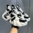 Men'S Stylish Black & White Chunky Platform Sneakers with Lace-Up Closure, Thick Cushioned Sole, and Bold 
