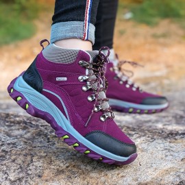 [All-Terrain Hiking Boots] Women's All-Terrain Hiking Boots | Heavy-Duty Traction, Cushioned for Trekking, Camping, Mountain Climbing | Durable Synthetic & Fabric Upper, All-Weather Outdoor