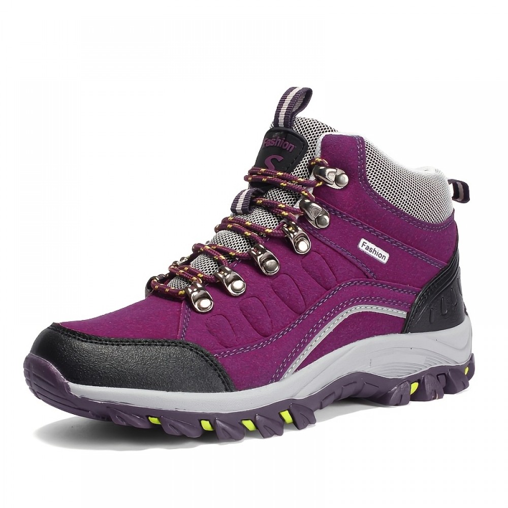 [All-Terrain Hiking Boots] Women's All-Terrain Hiking Boots | Heavy-Duty Traction, Cushioned for Trekking, Camping, Mountain Climbing | Durable Synthetic & Fabric Upper, All-Weather Outdoor