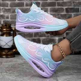 [Cute Lightweight Running Shoes] Lightweight Breathable Women's Running Shoes | Comfortable Low-Top Sneakers with Soft EVA Soles, Stylish Non-Slip Design, Perfect for Casual Wear, Available in Gradient Styles in Pink to White And Purple to Blue