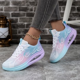 [Cute Lightweight Running Shoes] Lightweight Breathable Women's Running Shoes | Comfortable Low-Top Sneakers with Soft EVA Soles, Stylish Non-Slip Design, Perfect for Casual Wear, Available in Gradient Styles in Pink to White And Purple to Blue