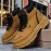 Plus Size Men's Hiking Boots Outdoor Casual Work Shoes Trendy British Short Boots for All Seasons, Autumn and Winter