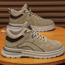 Men's Large Size Heavy-Duty Work Boots - Upper & Cushioned PVC Sole, All-Terrain Traction Tread, Low-Top Outdoor Hiking & Work Shoes for Construction, Gardening, Farming - All-Season Comfort & Support, Lace-Up Design with Arch Support & Cushioned Insole, Durable & Versatile for Casual Attire (Available in Wide Widths), Boots for Men