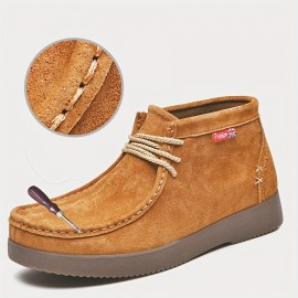 [Premium Hiking Boots] Premium Men's Hiking Boots - Genuine, Durable, Non-Slip Ankle Boots | Handmade Stitching, Classic Retro Style, Square Toe, Rubber Sole, Fabric Lining, Lace-Up Closure for All-Season Outdoor & Casual Wear, Hiking Accessories