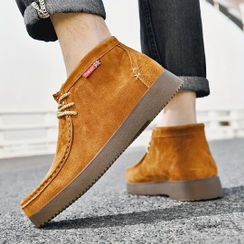 [Premium Hiking Boots] Premium Men's Hiking Boots - Genuine, Durable, Non-Slip Ankle Boots | Handmade Stitching, Classic Retro Style, Square Toe, Rubber Sole, Fabric Lining, Lace-Up Closure for All-Season Outdoor & Casual Wear, Hiking Accessories