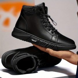Men'S High-Top Casual Boots, Versatile Short Boots with a Trendy British Style, Suitable for Hiking And Work in All Seasons.