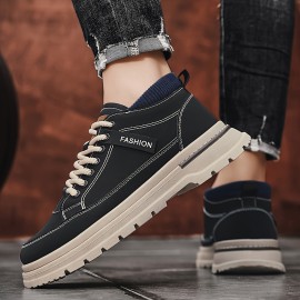 Men'S Heavy-Duty Work Boots - All-Terrain Traction, Lace-Up Outdoor Shoes with Cushioned PVC Sole - Beige/Tan - for Hiking, Construction, Everyday - Durable Synthetic Faux - Big & Tall Sizes Available - All-Season Wear, Hiking Boots, Rugged Footwear, Stylish Footwear, Sturdy Build, Versatile Footwear, Active Lifestyle, Construction Footwear, Casual Workwear, Reinforced Stitching, Construction Workers