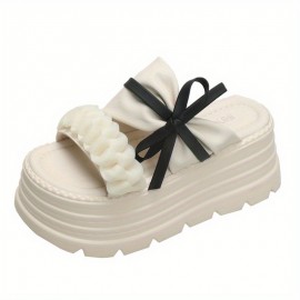 [Super High Heel Slippers] High Heel Rubber Slippers | Super High Heels (Greater than 8cm) Platform Sole PU