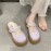 Women'S Summer Platform Closed-Toe Slip-On Shoes, Stylish New Design with Pearl Details, Perfect for Outings.