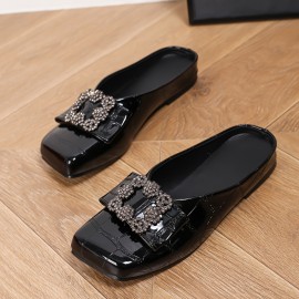 Fashionable Women's Temperament Flat Head Half Slipper Spring/Autumn/Summer Shoes