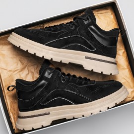 Men's Large Size Heavy-Duty Work Boots - Upper & Cushioned PVC Sole, All-Terrain Traction Tread, Low-Top Outdoor Hiking & Work Shoes for Construction, Gardening, Farming - All-Season Comfort & Support, Lace-Up Design with Arch Support & Cushioned Insole, Durable & Versatile for Casual Attire (Available in Wide Widths), Boots for Men