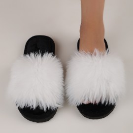 Women'S Slip-On Winter Slippers - Plush Indoor House Shoes with Non-Slip MD Sole, Soft TPU Upper - All-Season Cozy Footwear for Home, Office, Gifts - Easy-Clean Fluffy Slippers for Women, Ladies Slippers, Indoor Footwear, Stylish Slipons, Durable Traction Footwear, Home Footwear, Fashionable Slipons, Comfortable Lining, Home Comfort