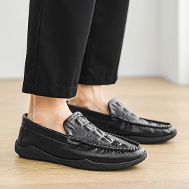 Men's Slip-On Moccasin-Style Low-Top Sneakers - Glossy Upper, Round Toe & Arch Support - All-Season Casual & Formal Shoes with Cushioned Insole & Non-Slip Rubber Sole - Black (Versatile for Everyday, Office, Semi-Formal Wear) - Comfortable & Durable Men's Footwear, Sneakers for Men High Quality, Shoes, High Top Sneakers for Women, Mens Shoes Sneaker, Slippers for Men