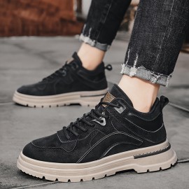 [Durable Work Boots] Durable & Easy-Clean Men's Plus Size Work Boots | All-Terrain Tactical Shoes with Lace-Up Closure, Non-Slip PVC Outsole, Cushioned Insole - Tan/Beige Rugged Boots for Hiking, Construction, Everyday - Big & Tall Men, Hiking Footwear, Sleek Boot Design, Fabric Lined Interior