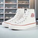 1pc High-Top Canvas Sneakers - Black with White Laces, Floral Pattern, Casual & Sporty Style, All-Season Wear, Lace-Up Closure, Rubber Sole, EVA Insole, Perfect for Hiking, Running & Everyday Use, Casual Footwear | Floral Pattern Sneakers | Durable Footwear