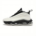 Men's Low-Top Basketball Shoes - Lightweight All-Season Sneakers with Cushioned MD/ Sole, Breathable Synthetic -like Upper & Traction Tread - Durable Court Shoes for Outdoor Training, Casual Wear (Black/Purple) - Lace-Up Design